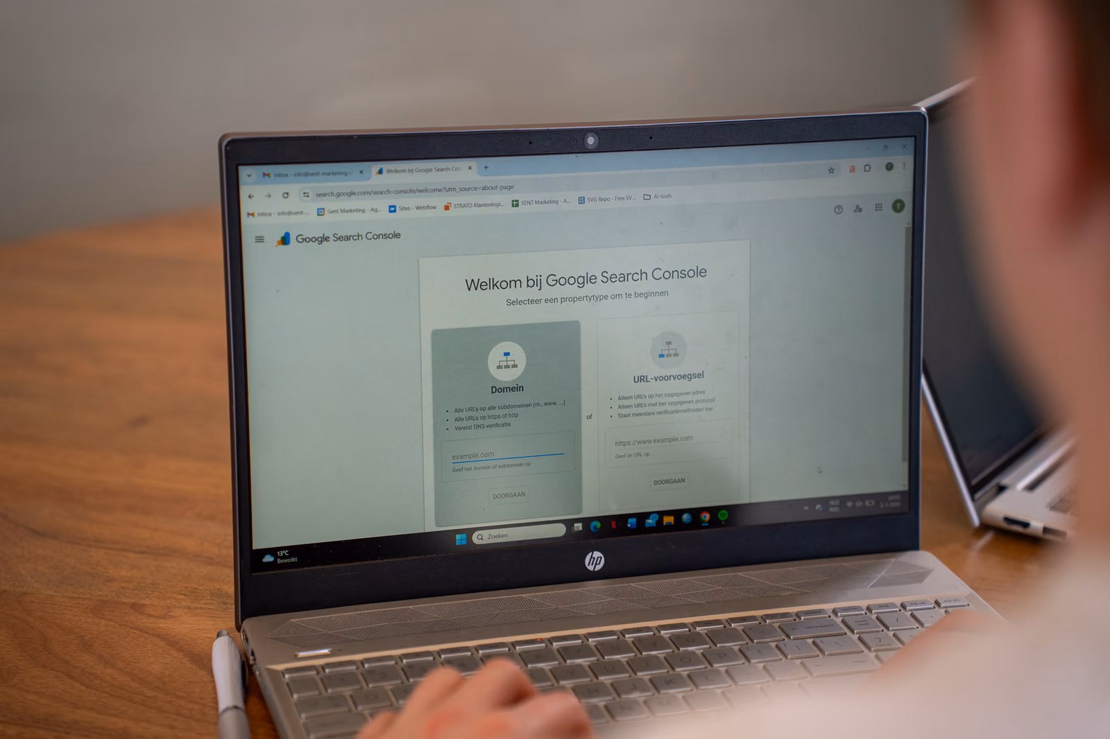 Google Search Console open op een laptop
